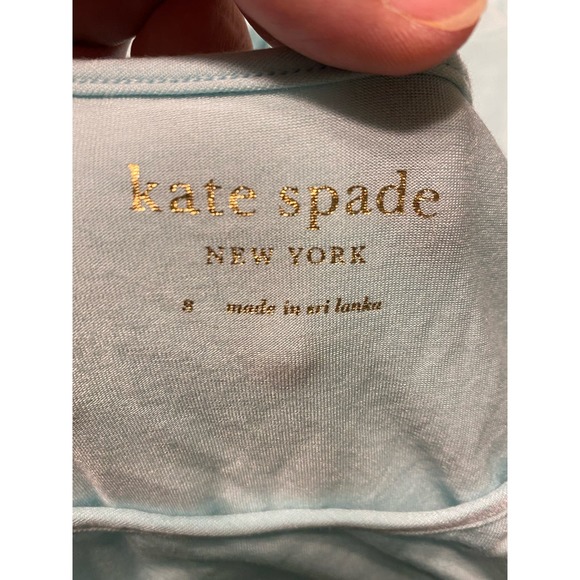 NWT Kate Spade Something Borrowed Pajama Top SMALL Blue MRS Bridal Ruffle Sleep - Picture 6 of 6